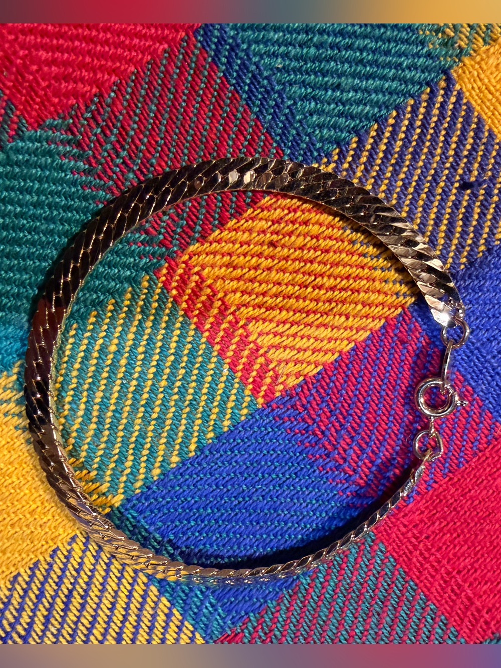 Vintage Trifari Herringbone Bracelet For Smaller Wrist